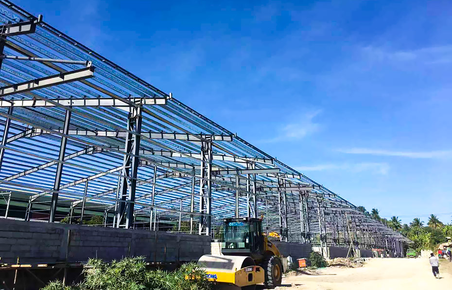 外貿大型鋼結構倉庫工程案例